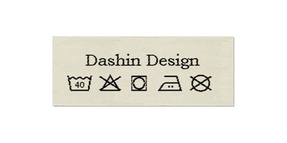 Design template for Care Labels DASHIN, 25 mm (1″)