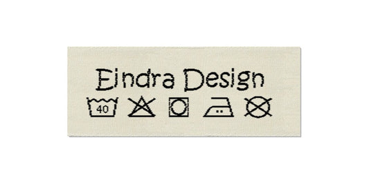 Design template for Care Labels EINDRA, 25 mm (1″)