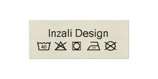Design template for Care Labels INZALI, 25 mm (1″)