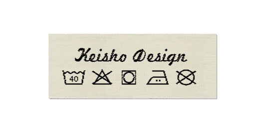 Design template for Care Labels KEISHO, 25 mm (1″)