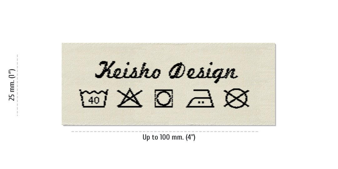 Size for Care Labels KEISHO, 25 mm (1″)