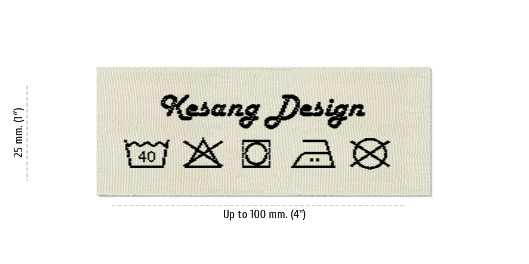 Size for Care Labels KESANG, 25 mm (1″)