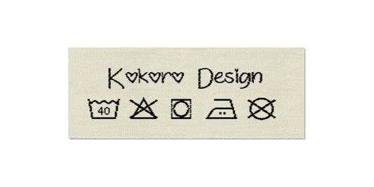 Design template for Care Labels KOKORO, 25 mm (1″)