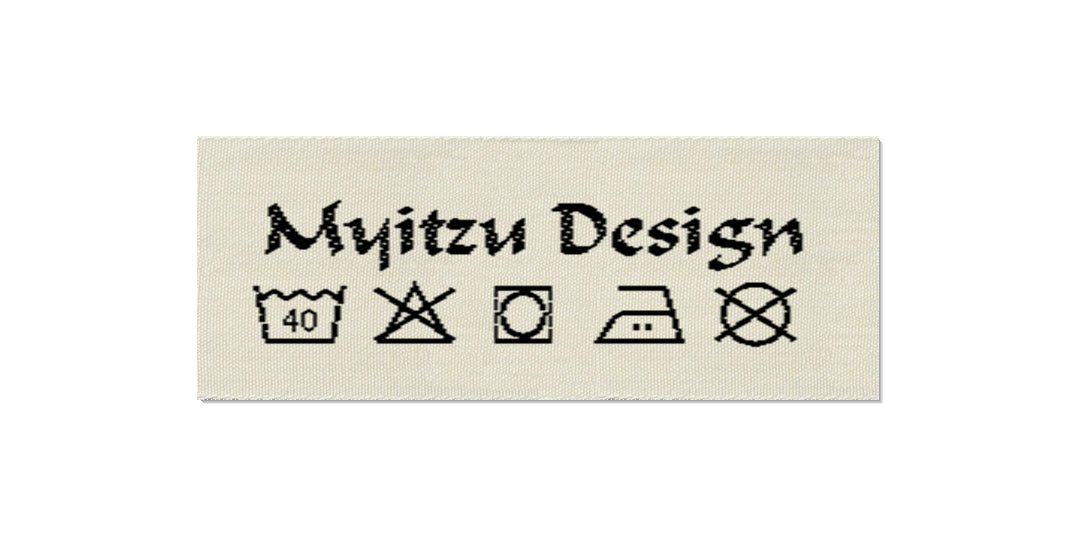 Design template for Care Labels MYITZU, 25 mm (1″)