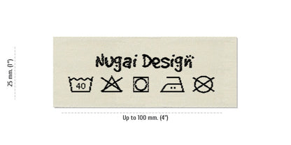 Size for Care Labels NUGAI, 25 mm (1″)