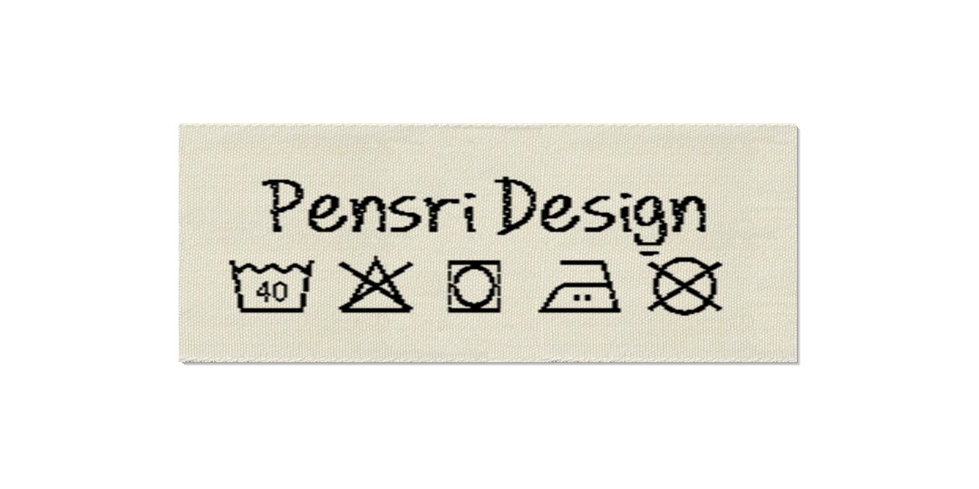 Design template for Care Labels PENSRI, 25 mm (1″)