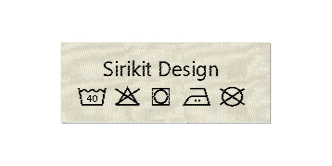 Design template for Care Labels SIRIKIT, 25 mm (1″)