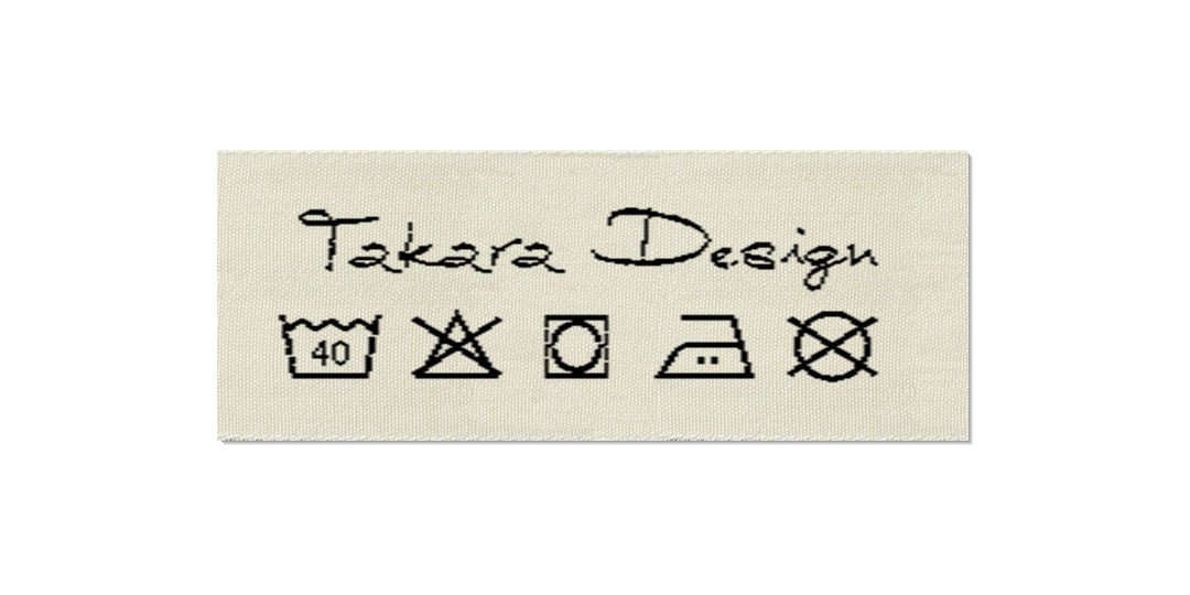 Design template for Care Labels TAKARA, 25 mm (1″)