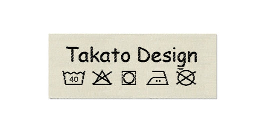 Design template for Care Labels TAKATO, 25 mm (1″)