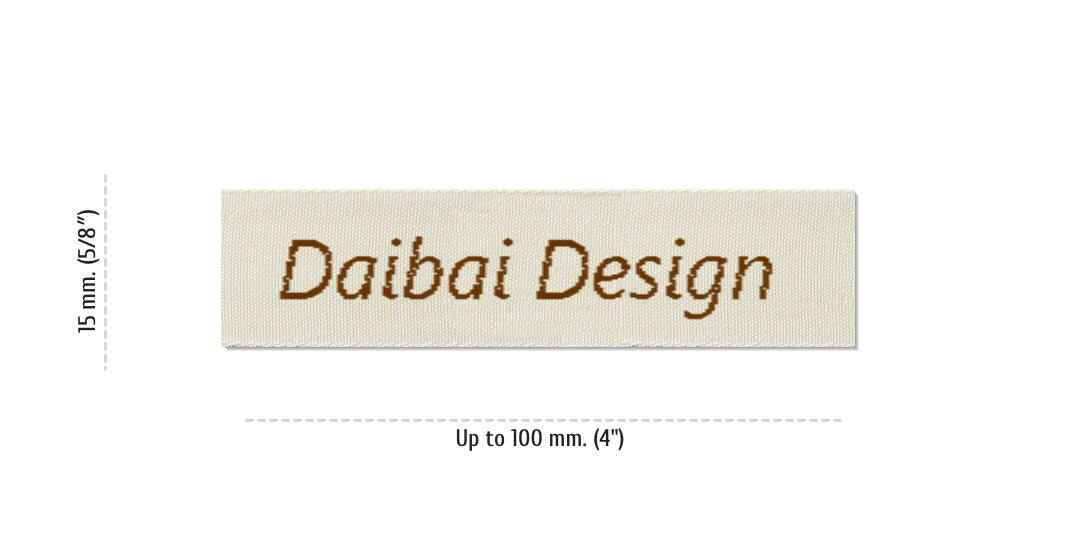 Sizes for Easy Labels DAIBAI, 15 mm. (5/8″)