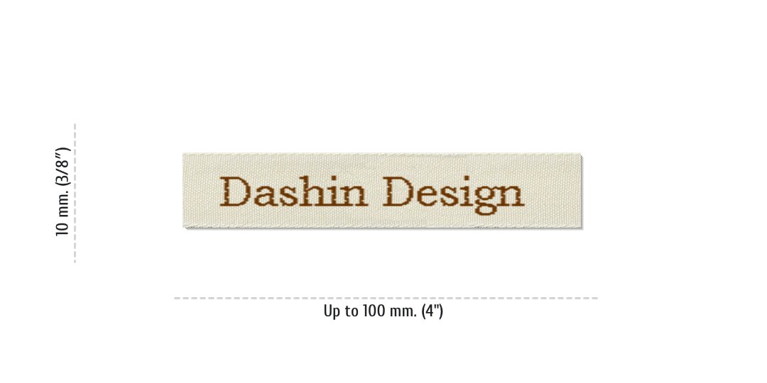 Sizes for Easy Labels DASHIN, 10 mm. (3/8″)