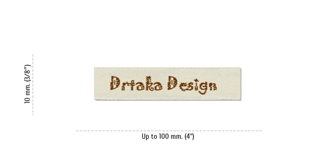 Sizes for Easy Labels DRTAKA, 10 mm. (3/8″)
