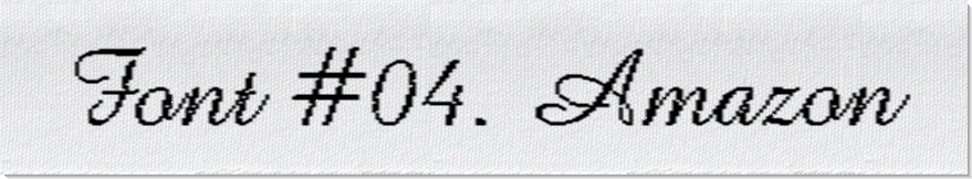 Dodofy Custom Labels Font Style #04 Amazon, 15mm