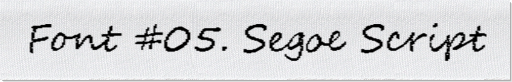 Dodofy Custom Labels Font Style #05 Segoe Script, 15mm