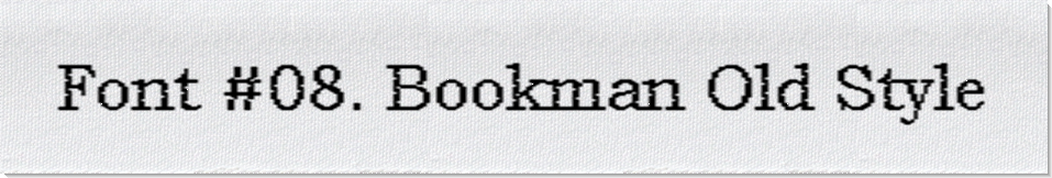 Dodofy Custom Labels Font Style #08 Bookman Old Style, 15mm