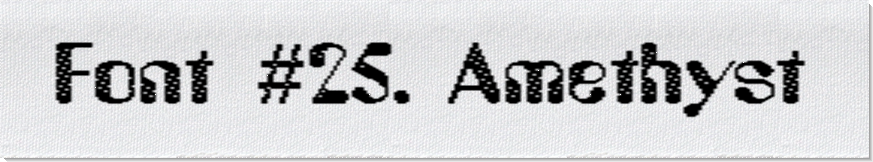 Dodofy Custom Labels Font Style #25 Amethyst, 15mm