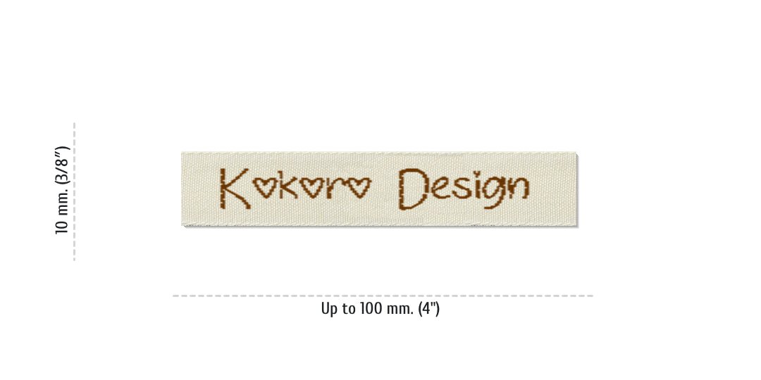 Size for Easy Labels KOKORO, 10 mm. (3/8″)