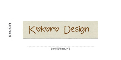 Size for Easy Labels KOKORO, 15 mm. (5/8″)