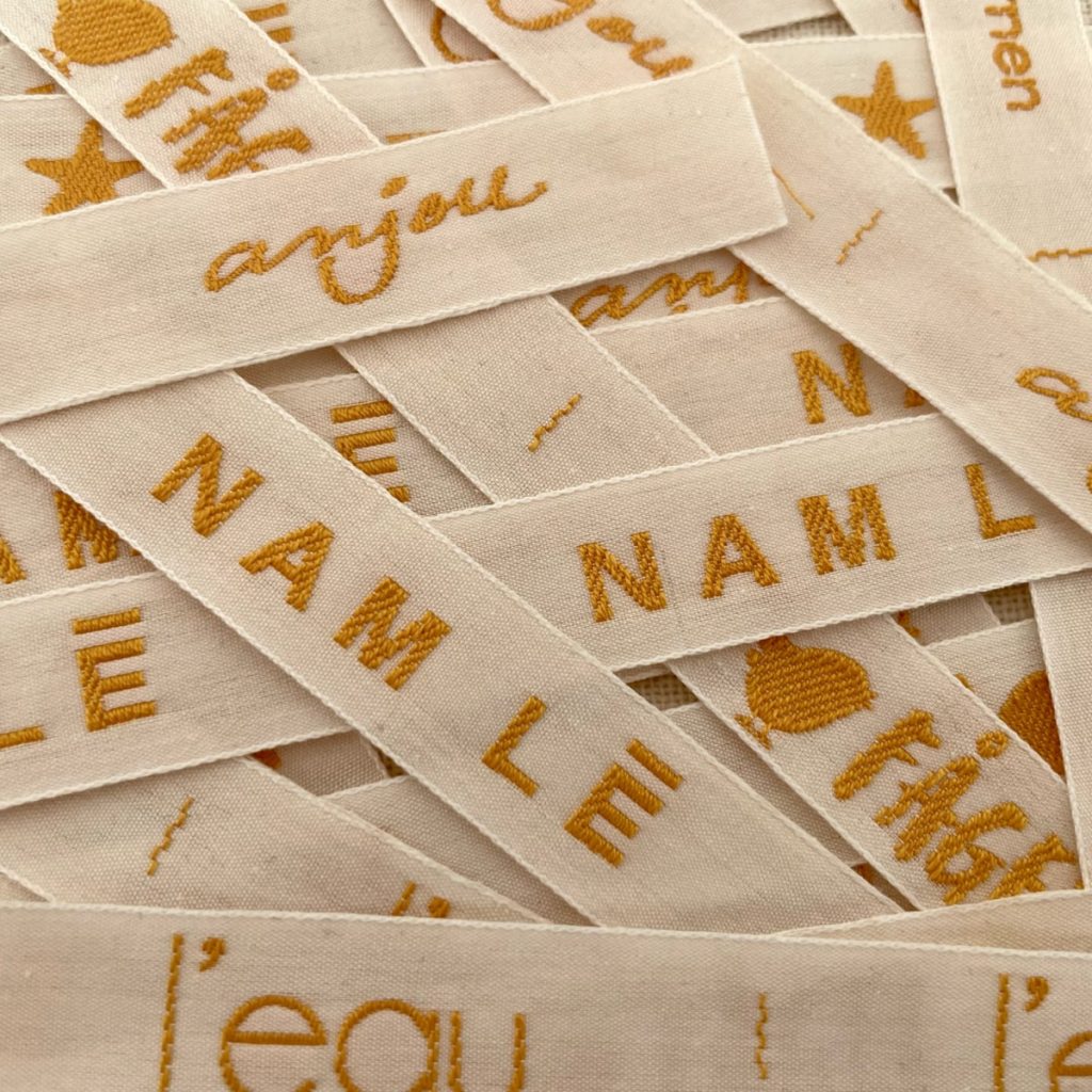 Gilded Butterfly Fabric Labels for Handmade Items Customized 100% Cotton  Sewing Tags, Personalized Name Tags 
