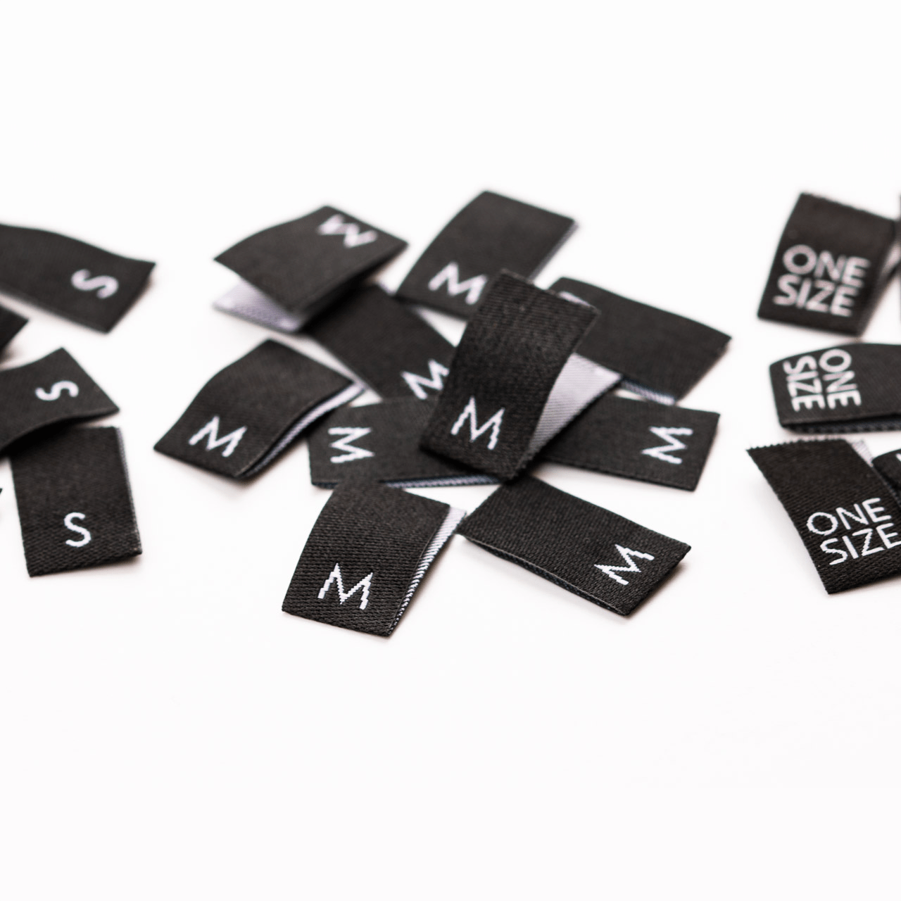 Woven Size Labels, Adult sizes