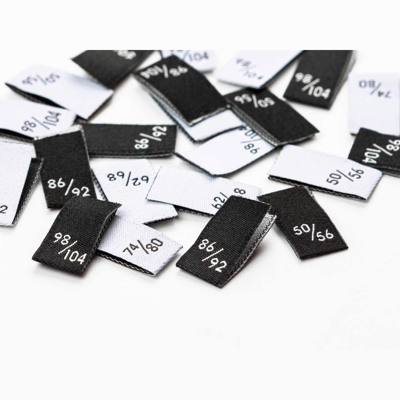 Woven Child Size Labels, large assorted sizes